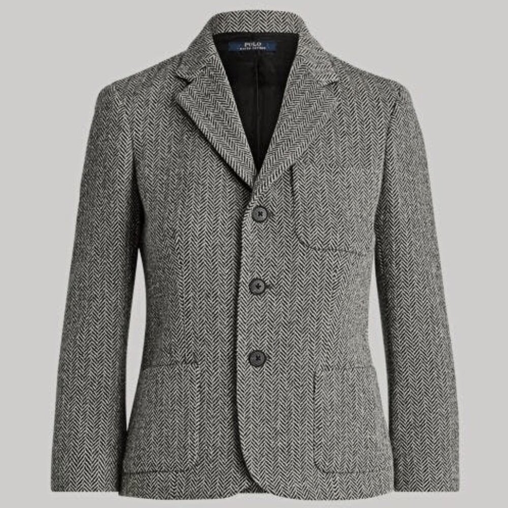Polo Ralph Lauren Herringbone Tweed Wool Blend Blazer